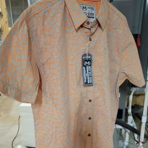 Most Ofcl Seven Button Down Short Sleeve Mens Shirt large